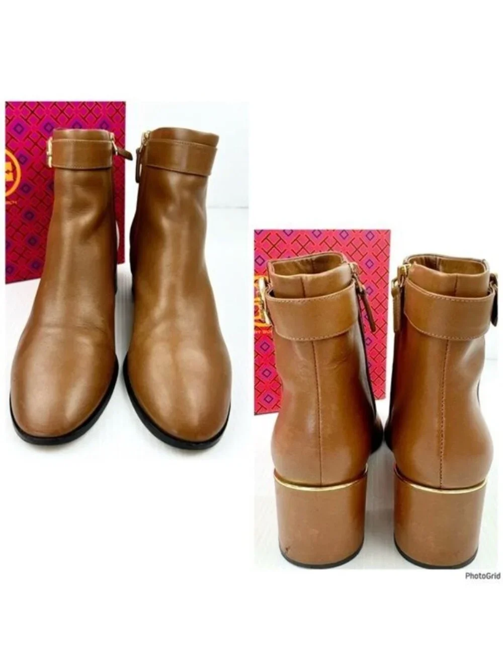 Tory Burch Sofia 60mm ankle heeled  Booties Festival brown Size 11